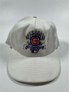 Vintage 1990 Chicago Cubs MLB All Star Game American Needle Snapback Hat Taiwan